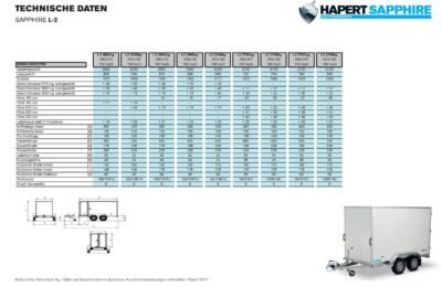 Hapert Sapphire L-2 - 350 x 150 x 180 - Kofferanhänger - 2700 kg – Bild 34