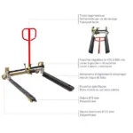 Manueller Hubwagen mit verstellbaren Gabeln – Länge 825 mm – Max. Tragfähigkeit 750 kg – Bild 2