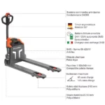 Elektrischer Kompakt-Hubwagen – Europalette – Max. Tragfähigkeit 1500 kg – Bild 3